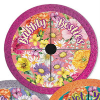 Lisa Pollock Neoprene Wine Glass Coaster - Bubbly Besties