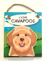 Pet Pegs - I Love Cavapoos - magnet or hanging note clip