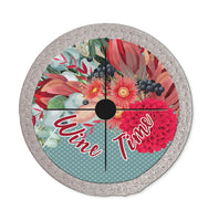 Wine Time wine glass coaster
