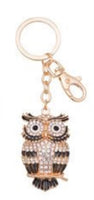 Owl Diamond Bling keyrings
