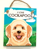 Pet Pegs - I love Cockapoos - Blonde - magnet or hanging note clip