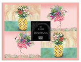 Rikaro - Set of 4 Flamingo & Pineapple placemats. Great for the animal lover or any dinner party