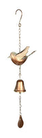 Copper Colour Bird with bell chime on a chain