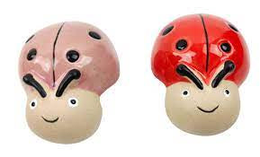Beautiful Ceramic Lady Bug Pot Hanger - Available in 2 colours, Red & Pink. Sold separately.  Dimension : H7cm X 5cm X 5cm