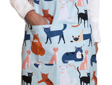 Adult Aprons - 100% Heavy Drill Cotton-Colourful Cats