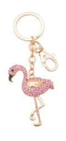 Flamingo Diamond Bling keyrings