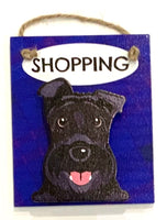 Pet Peg - Shopping - Features a black Scottish terrier - magnet or hanging note clip
