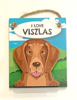 Pet Pegs - I Love Viszlas - magnet or hanging note clip