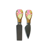 Beautiful set of 2 Bamboo cheese knives