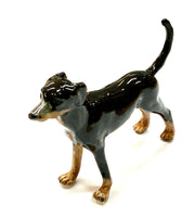 Ceramic Doberman Figurine in Black and Tan
