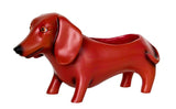 Red Dachshund Planter. You as a desk caddy or planter