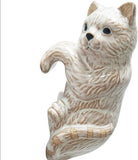 Beautiful ceramic Cat pot hanger 8 cm available in white or pink. Fantastic to bring any garden to life!  Dimensions 8cm x 5cm x 5cm - White