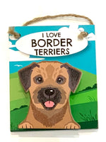 Pet Pegs - I love Border Terriers - magnet or hanging note clip