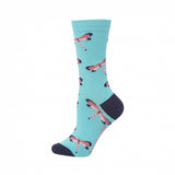 Dragonfly blue  Ladies Bamboo Sock