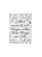 Ceramic Magnet - saying - Collect moments not things, unless those things are Cats. Cartoon cat drawings