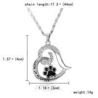 Paw Print Heart Necklace