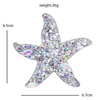 Large Sparkling Starfish Brooch