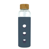Midnight Blue - Our premium glass water bottle is dishwasher safe, however we recommend you hand rinse and pat dry the bamboo lid. Re-use and minimise the environmental impact. The IOco glass bottle and its packaging is 100% recyclable.