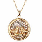 Twin Bird Diamante Necklace- 3 colour Varients