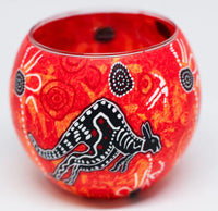11cm Tealight Holder - Red Kangaroo by Chern’ee