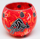 11cm Tealight Holder - Red Kangaroo by Chern’ee