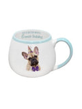 French Bulldog colourful and quirky Painted Pet Mug range
