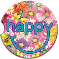 Absorbent Coaster - Happy