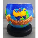 Tropical Birds 11 cm - Glowing Glass Candle  - the colour of this handmade glowing glass are shining beautiful from the inside and are spreading a pleasant atmosphere. Colours may vary slightly in each product.