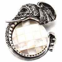 Elephant Brooch with inlay of mother’s of Pearl under its trunk