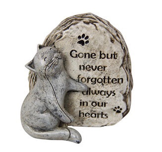 Memorial Plaque 9cm cat plaque Gone but never forgotten always in our hearts.