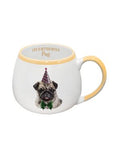 Pug colourful and quirky Painted Pet Mug range