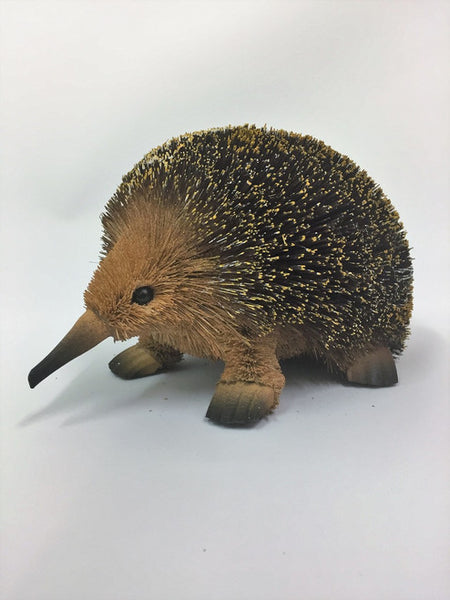 This Beautifully designed Animals will bring the True Aussie Spirit into your home. Collect the whole range. Made of all Natural Palm fibre and decorated with nuts, seeds, corn husk and all natural products, you can be sure these quirky little fellas will sit proudly in your home. Large Echidna