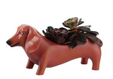 Baby OSCAR Dachshund Planter by Rikaro - 21cm.  Great additions to any house or garden.