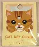 Ginger and white tabby cat key cover