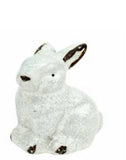 Sitting White Crackle Glaze ceramic Rabbit