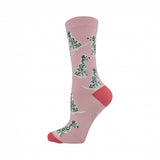 Pink Dalmatian Bamboo Womens Sock