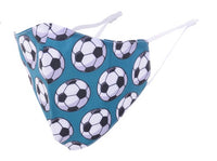 Soccer Green - Maskit Masks - double layer cotton mask - each mask comes with 3 x 2.5PM Filters