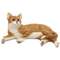 Ginger Cat Figurine - Laying - By Leonardo Design