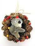 Christmas Pine Cone Wreath 14cm - Koala circle