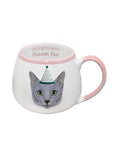 Russian Blue colourful and quirky Painted Pet Mug range
