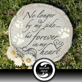 Pet Grave Memorial Stone - “No Longer by my Side”