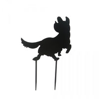 Shadow dog on a stake 26cm x 39cm in total