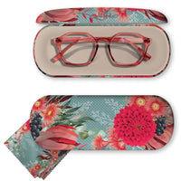Glasses Case with cleaning cloth - Festive Bouquet 