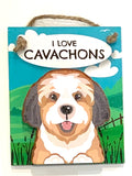 Pet Pegs - I love Cavachons - magnet or hanging note clip