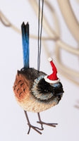 Blue Wren Xmas tree ornament9cm