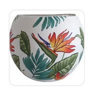 Glowing Glass Bird of Paradise - Candle Holder