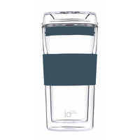 Midnight Blue or Denim - Glass Double Walled 16oz or 473ml travel mug