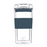 Midnight Blue or Denim - Glass Double Walled 16oz or 473ml travel mug