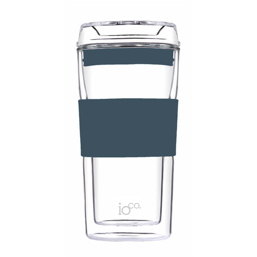 Midnight Blue or Denim - Glass Double Walled 16oz or 473ml travel mug