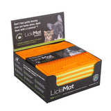 Lickimat Smooth Box, great for anxious pets - cat or dog. Use gravy, peanut butter or smooth your pets favourite food on to mat for times of anxiety where licking helps settle your anxious pet.